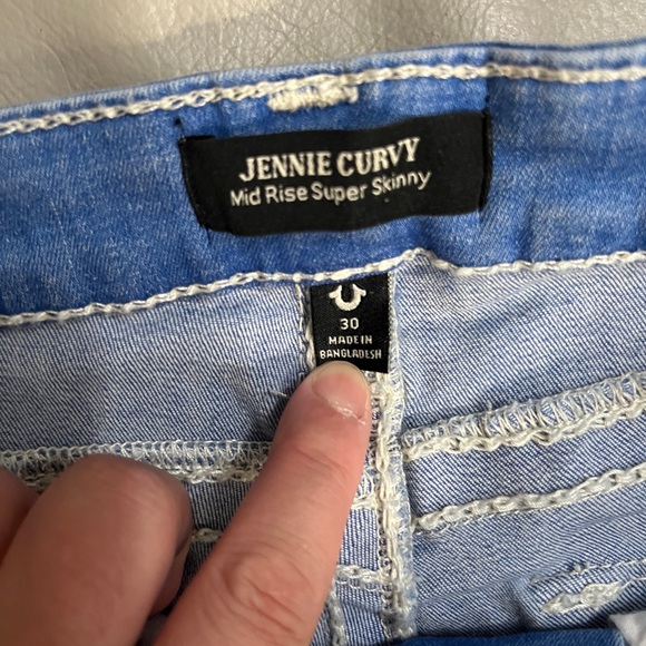NWT - True Religion Women’s Jennie Curvy Mid Rise Super Skinny Jeans - Size 30 - Picture 10 of 11